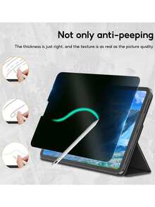 Yezodawee 1pc Compatible With IPad Tablet Privacy Screen Protector With Clear Camera Lens Cover, Protects Privacy, Anti-Peeping, Curved Edges, Anti-Scratch & Anti-Drop, Full Screen Coverage, Strong Anti-Fingerprint, Sensitive Touch, Non-Glass Material, Matte Paper Texture, Compatible With IPad 11th Gen (2025 A16), Compatible With IPad 10th Gen (10.9"), Compatible With IPad Air 13/11" (M4/M3/M2, 2025/2024), And Compatible With IPad Pro 12.9" - 1+1 - View 5