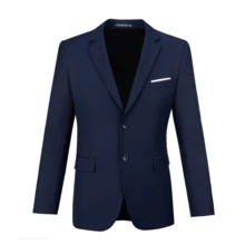 Áo vest nam màu đen trang trọng, phù hợp cho chú rể, phù rể, đám cưới, công sở, áo blazer dài tay một hàng khuy màu trơn, thích hợp cho các hoạt động thường ngày, cuối tuần, dã ngoại, du lịch, môi trường làm việc thoải mái hoặc các dịp bán trang trọng, quà tặng cho bạn trai/chồng, cỡ XS-XXXL. - Màu xanh hải quân - Xem 5