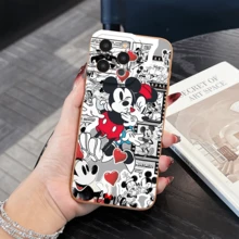 Disney.‌ Mickey Mouse Patterned Phone Case Decorated With Hearts And Comic Elements. Compatible With IPhone 17, 16, 15, 14, 13, 12, And 11 Pro Models. Disney.‌   With Shockproof Protection. A Perfect Gift For Family, Friends, Birthdays, Holidays, And Special Occasions. - 酒紅色 - 查看 8