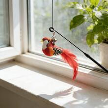 1 PC Red Cat Toys Interactive Toys Hanging Bird Pet Toy, Cat Teaser Toy, Interactive Catnip Toys For Indoor Cats Kitten Play Chase Exercise,Cat Toys,Cat Stuff. - 紅色 - 查看 7
