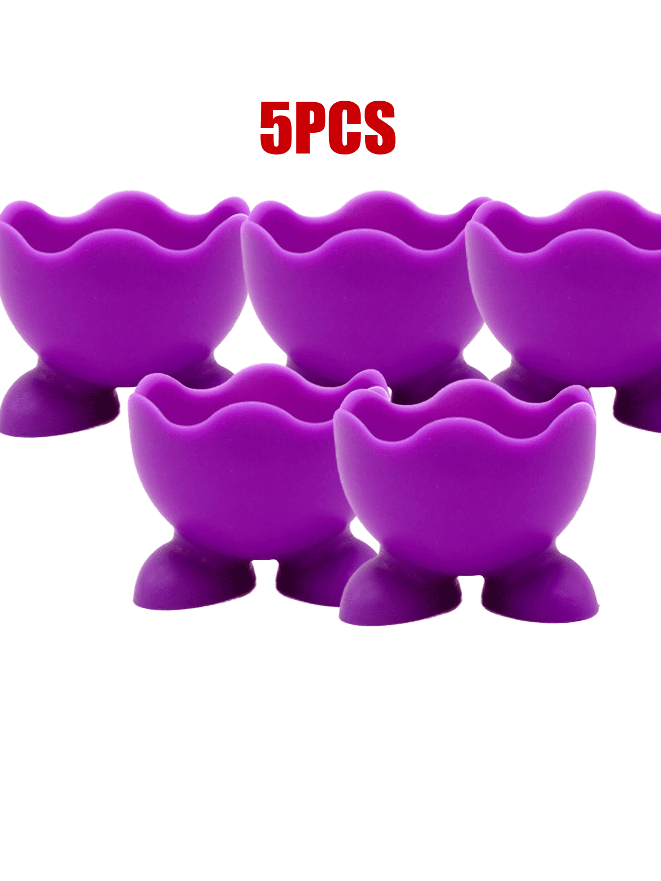 5pcs/Set Silicone Egg Cups, Suitable For Soft/Hard Boiled Eggs - Multi-Color Packaging, With Stand, Can Place Eggs Individually - Dishwasher , Easy To Clean - Breakfast, Brunch, Morning Kitchen Tool - Multicolor - View 12