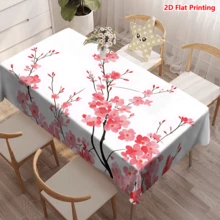 1/20pcs Sakura Tablecloth, Spring Floral Pattern, Made Of Polyester Fabric, Woven, Suitable For Picnic, Camping, Wedding, Birthday, Buffet Restaurant, Home Decor - MultiWarna - View 5