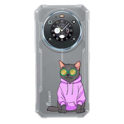 INSTACASE Funda Compatible con Fossibot Sudadera Azul Ruso Gatitos Sudaderas Carcasa Para Mujer, Case Antigolpes TPU.