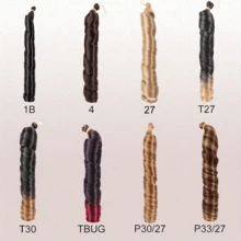 Loose Wave Braiding Hair Synthetic Spiral Curls Crochet Hair Extensions Pre Stretched French Curls Ombre Braids Hair For Women