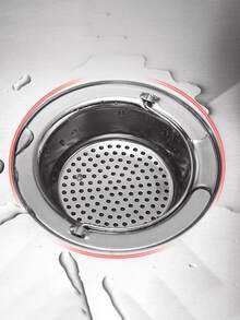 1pc Drain Hair Catcher With Handle, Stainless Steel Circular Drain Cover For Shower, Anti Sink Clogging, Floor Cover Shower Drain Hair Outlet Filter, For Bathroom Tub And Kitchen, Bathroom Tools Home Bathroom Decor Fall Decor Back To School - Multicolor - View 9