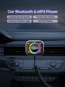 REMAX Mini Bluetooth Receiver With HD Mic; Plug & Play For Car/Home/Office; With FM/AUX/ Function, Multifunctional Wireless Adapter For Car&TV&PC&Speaker&Headsets;Compact & Portable; No Setup Needed; Hands-Free Call;Car Stuff; Practical Car Accessories - C81 - View 2