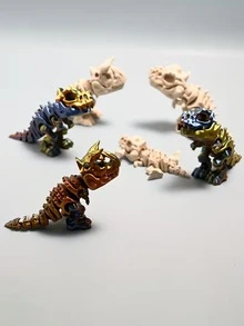 1pc 3D Printed Tyrannosaurus Rex Keychain Pendant - Dinosaur Skeleton - Unique Keychain/Movable Jaw/Brontosaurus Skeleton Pendant/Movable Joints/Backpack Pendant/Christmas Pendant Gift, Perfect Gift For Family And Friends - Multicolor - View 8