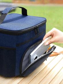 1Pc Large-Capacity Insulated Bag, Thermal Lunch Boxes, Lunch Boxes, Bento Boxes, Back To School, Portable Lunch Boxes, Large-Capacity Cooler Bags, Picnic Bags, Insulated Lunch Box Bags, Suitable For Students And Office Workers In Schools, Classrooms - Multicolor - View 7