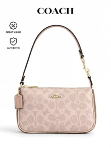 Túi đeo vai COACH Nolita 19 bằng vải canvas họa tiết đặc trưng CW426 SVPWH - Bạc - Xem 1