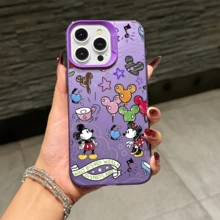 Disney Mickey Mouse Patterned Phone Case Featuring Colorful Balloons And Attractions. Compatible With IPhone 17, 16, 15, 14, 13, 12, And 11 Pro Models. Made Of TPU, With Shockproof Protection. A Perfect Gift For Family, Friends, Birthdays, Holidays, And Special Occasions Like Valentine's Day. - 黑色 - 查看 7