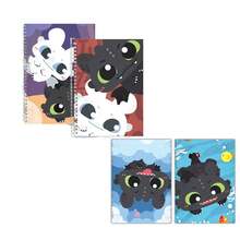 1pc Series Hard Cover Flip Notebook, A5 Notebook, B5 Micro-Dot Notebook, 8K Sketch Mesh Notebook, Cute & Fashionable Notebook, Night Light, Toothless Cute Notebook,