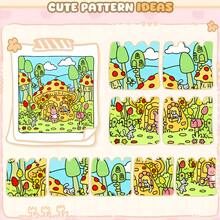 40 Pages - 200g, Warm Village Cute Bear Motorcycle Coloring Book, Soft Skin Paper Coloring Book, Warm And Healing Style, Riding Motorcycle Cute Bear Pattern, Pink And Brown Color Scheme, Includes Heart-Shaped Helmet Detail, Stress Relief Coloring, Suitable For Stationery, School Supplies, Suitable As A Gift For Girls, Valentine's Day, New Year - Cozy Village Friends - View 9