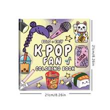 48 Páginas - 230g, Livro de Colorir Fofo Maneki-Neko, Estilo Coreano Adorável, Elementos Maneki-Neko, Esquema de Cores Branco e Amarelo, Detalhes do Personagem "Fortuna", Desenho Relaxante, Adequado para Papelaria, Material Escolar, Ótimo Presente para Meninas, Dia dos Namorados, Ano Novo - Fã de K-POP - Visão 9