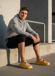 Adidas Adilette Clog: Comfortable, Versatile, Slip-Resistant, Durable, Athletic, One-Strap, Wear-Proof, Unisex Slippers. - Orange - View 2