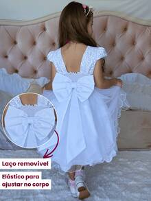 Young Girls Dresses - 白色 - 查看 5
