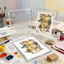 1pc Gel Printing Plate Durable Fade-Resistant Reusable For Laser Printer Image Transfer Painting DIY Scrapbooking Impression Art And Craft - Multicolor - View 13