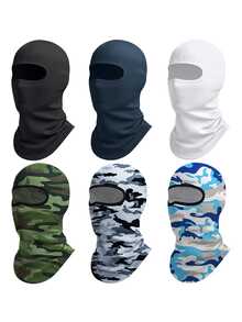 1 件男女通用秋冬弹力吸湿排汗摩托车骑行拉法帽颈套，适合户外活动、派对和角色扮演