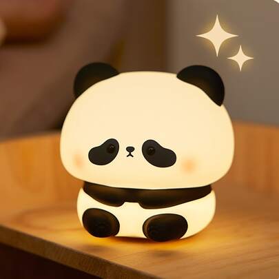 Panda Night Light, LED Smart Tap Light, Soft Light, Sleep Sensor, 3 Brightness Levels, Timer, USB Rechargeable, Room Decor, Desktop Gift For Friends, Birthday, Party