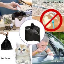 100/50个装加厚大号黑色垃圾袋，厨房垃圾袋，蔬菜袋，大号垃圾袋，适用于纸张、塑料、瓶子、报纸、草坪等。带提手塑料袋，T恤袋，散装塑料袋 - 黑色 - 查看 6