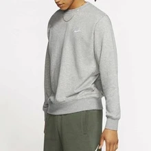 Nike Sportswear Logo Crew Neck Casual Sweatshirt, Spring, Men, Black - Grey - View 5