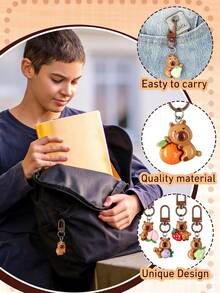 1/10/30 chiếc móc khóa hình chuột lang nước dễ thương bằng nhựa - Mặt dây chuyền đáng yêu cho túi xách, điện thoại, ví, thích hợp làm quà tặng sinh nhật và quà tặng cho trẻ sơ sinh. - Nhiều màu - Xem 4