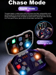 1pc Rhythm Master Game Console, Educational Handheld Gaming Device, Stress Relief Flip-Open Electronic Dance Machine, Multi-Mode Gameplay With Lights & Sounds, Interactive Friend & Family Game Toy, Suitable As Christmas/Halloween/Holiday Gift For Boys & Girls - Multicolor - View 10