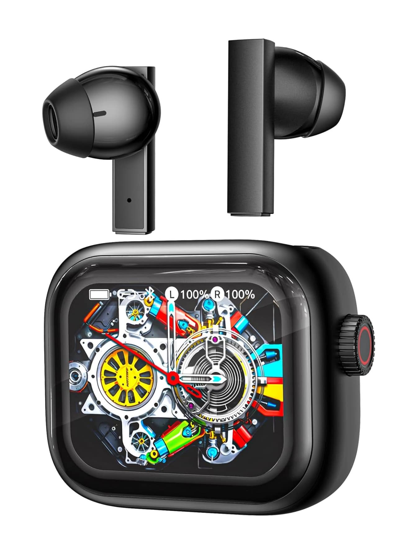 Audífonos HTC NE40 con Estuche de Pantalla Táctil HD, Traductor con IA y Cancelación de Ruido – Control de Audio Inteligente en tu Mano - Multicolor - Ver 1