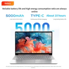 Lenovo P15H Intel N100 15.6-Inch Intel Large Screen Narrow Bezel Lightweight Laptop For Student Online Classes, Home Use, Business Office, 8GB RAM, 256GB High-Speed SSD, IPS Full HD Screen - Grey - View 5