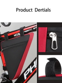 Adjustable Bicycle Triangle Frame Bag With Water Bottle Holder, Waterproof Mountain Bike Storage Pouch, Unisex Cycling Backpack For Road Bike, Travel Outdoor Sports Riding Accessory - Multicolor - View 8