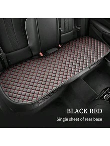 1pc Comfortable PU Leather Car Seat Cushion, Star Embroidered Rear Bench Pad, Backless Anti-Slip Universal Car Seat Cover - Back Row - View 6