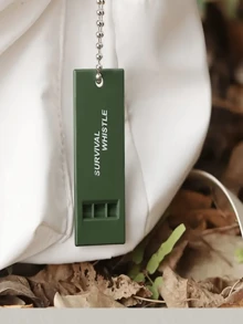 1pc Outdoor High-Frequency Tri Band Emergency Whistle, Safety Whistle, Loud Sound, Suitable For Outdoor Hiking, Camping, Emergency Bags - Ideal Christmas Gift For Men, Women, And Teenagers - Safety Alarm - Army Green - View 4