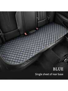 1pc Comfortable PU Leather Car Seat Cushion, Star Embroidered Rear Bench Pad, Backless Anti-Slip Universal Car Seat Cover - Back Row - View 2