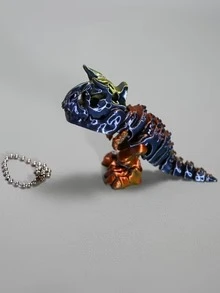 1pc 3D Printed Tyrannosaurus Rex Keychain Pendant - Dinosaur Skeleton - Unique Keychain/Movable Jaw/Brontosaurus Skeleton Pendant/Movable Joints/Backpack Pendant/Christmas Pendant Gift, Perfect Gift For Family And Friends - Multicolor - View 6
