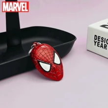 Marvel 蜘蛛侠面具金属钥匙扣，超级英雄配饰，粉丝收藏礼物，漫威角色扮演新奇物品，完美适用于钥匙扣、背包等。合金材质，轻巧便携，适合日常使用和特殊场合。漫威官方授权。 - 紅色 - 查看 6