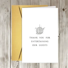 1 pieza Tarjeta de agradecimiento personalizada para DJ de boda - Nota de agradecimiento elegante por la animación, adecuada para cualquier destinatario, papelería de agradecimiento especial del día de la boda. - Multicolor - Ver 2