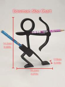 3D Printed Matchstick Figures Pen Holder | Versatile Desk Organizer, Stationery, Desktop Sculpture, Ideal For Students And, Perfect Christmas And New Year Gifts, Made Of Plastic - Black - View 13