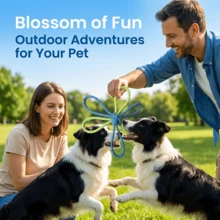 Pet Chew Toys Cotton Rope Set (3 Piecesfor Dogs - Durable & Teeth Cleaning - Multicolor - View 4