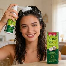 60ml Olive Oil & Coconut Oil Hair Styling Mousse For Curly Hair - Curl Defining, Moisturizing, Long-Lasting Frizz Control, Adds Volume, Quick Drying For Soft, Shiny Curls - Ideal For Everyday Styling And Special Occasions,Gifts For Men And Women Suitable For Valentine's Day, New Year's Day, Birthdays, Weddings, And Parties,Hair Gel,Makeup,Travel Essential,Quick Ship Items,Free Shipping - 正裝 - 查看 1