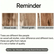 Cutting Board, Wooden Chopping Board, Household Meat & Vegetable Cutting Board, Cheese Board, Washable Fruit Board, Home/Dorm Cutting Board, Kitchen Accessories, Kitchen Utensils - Yellowish Brown - View 8