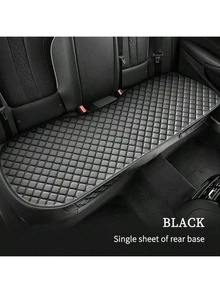 1pc Comfortable PU Leather Car Seat Cushion, Star Embroidered Rear Bench Pad, Backless Anti-Slip Universal Car Seat Cover - Back Row - View 4