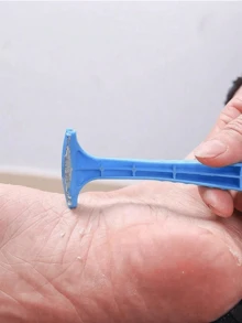 1个足部去茧器，足部护理工具，去除死皮，老茧刮刀，修脚工具，磨脚器，家用足部护理工具，专业足部护理，完美去除死皮、老茧、皲裂皮肤，理想礼物 - 彩色 - 查看 9