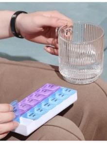 1 Caja de píldoras semanal de arcoíris, 3 estilos, una caja de píldoras de 7 días con 21 compartimentos para la mañana, el mediodía y la noche, 21 compartimentos que se pueden separar en mini cajas de píldoras portátiles, cajas selladas portátiles semanales para píldoras y cápsulas, almacenamiento de tabletas y vitaminas diarias en caja de píldoras de PP de gran capacidad, compartimentos independientes sellados y a prueba de humedad, caja de almacenamiento de medicamentos visible, conveniente para viajes de negocios y viajes. - Multicolor - Ver 9