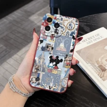 Disney Mickey Mouse Patterned Phone Case Featuring Cheerful Balloons And Iconic Castle Designs. Compatible With IPhone 17, 16, 15, 14, 13, 12, And 11 Pro Models. Made Of TPU With Shockproof Protection. A Delightful Gift For Family, Friends, Birthdays, Holidays, And Special Occasions. - màu nâu - Xem 8