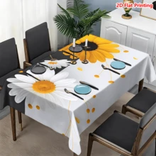 Bộ 20 khăn trải bàn họa tiết hoa cúc và hướng dương mùa xuân, thích hợp cho dã ngoại, cắm trại, đám cưới, sinh nhật, tiệc buffet, làm từ polyester, dệt, trang trí nhà cửa. - Nhiều màu - Xem 17