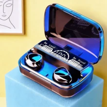 M10 Bluetooth-hörlurar med digital LED-display, HiFi-stereoljud, trådlösa hörlurar för musik och spel