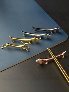 1个不锈钢筷架，狗狗造型筷托，餐具配件，厨房装饰