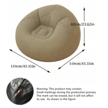 Inflatable Bean Bag Chairs Outdoor Blow Up Camping Chairs Inflatable Lazy Sofa Folding Portable Bean Bag Loungers Couch For Movie Night - Multicolor - View 4