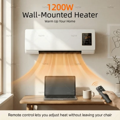 Wall-Mounted 2-In-1 Indoor Air Comfort Unit, Portable Fast Airflow With Warm & Cool Modes, Quiet Low-Noise Operation, Room Climate Solution For Bedroom, Small Spaces, Dorms, Offices & Year-Round Home Comfort