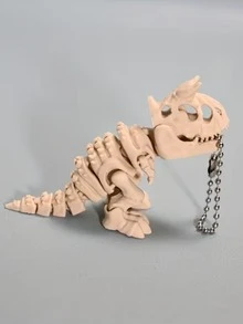 1pc 3D Printed Tyrannosaurus Rex Keychain Pendant - Dinosaur Skeleton - Unique Keychain/Movable Jaw/Brontosaurus Skeleton Pendant/Movable Joints/Backpack Pendant/Christmas Pendant Gift, Perfect Gift For Family And Friends - Multicolor - View 7