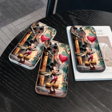 Disney What Mickey Mouse Inspired Phone Case Decorated With A Heart Balloon Pattern. Compatible With IPhone 17, 16, 15, 14, 13, 12, And 11 Pro Models. Made Of TPU With Shockproof Protection. It's A Great Gift For Family, Friends, Birthdays, Holidays, And Valentine's Day. - 棕色 - 查看 4